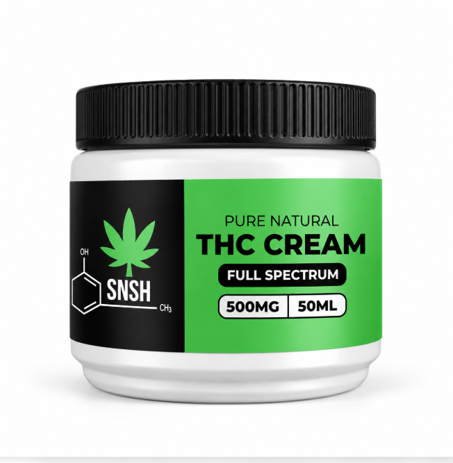 THC Crème Full Spectrum 500 mg THC en 120 mg CBD – 50 ml